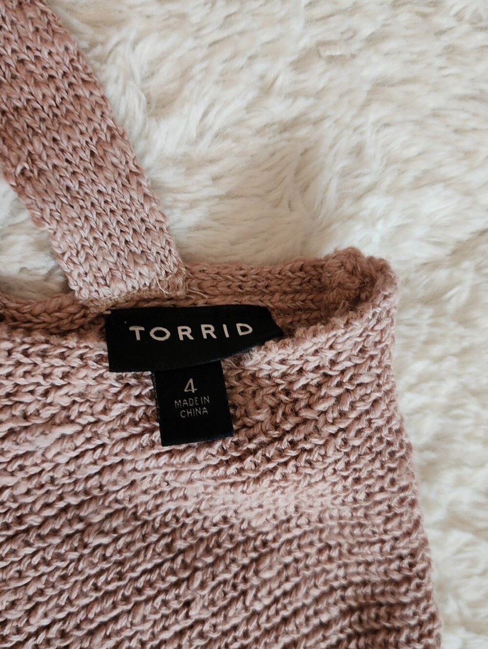 torrid blush pink knit V-neck sweater